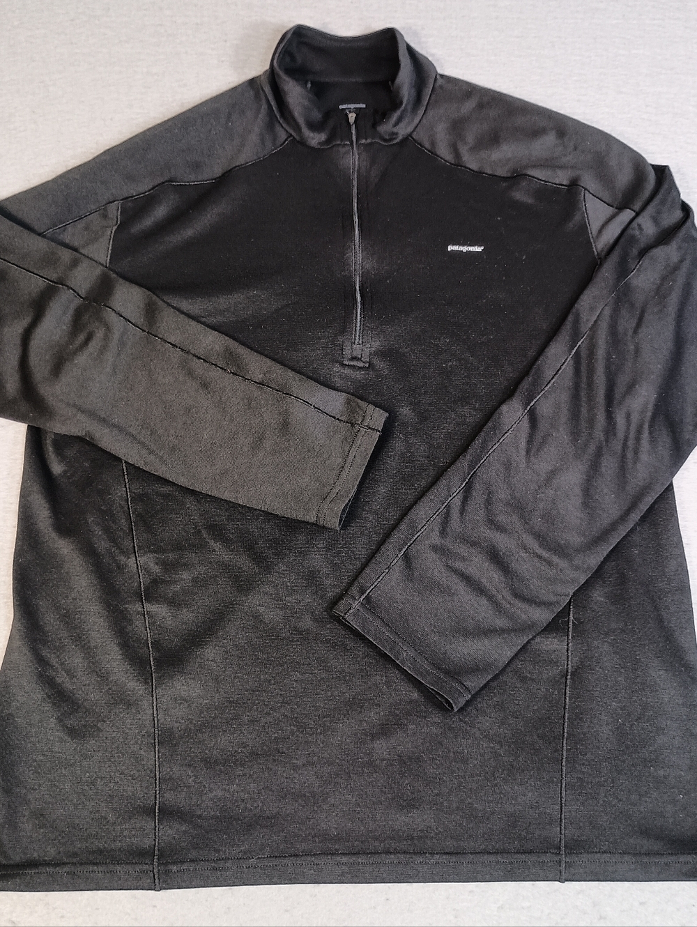 Patagonia Capilene Midweight Black Base Layer Pullover Men's XL 1/4 Zip Gorpcore
